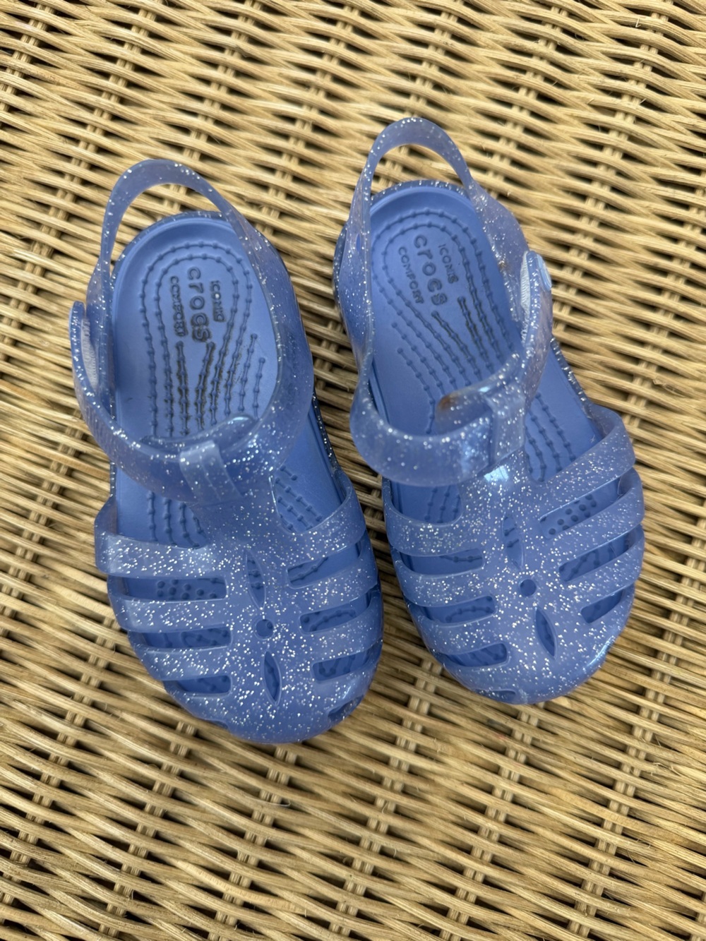 Crocs Kids' Glitter Jelly Sandals - Blue Purple